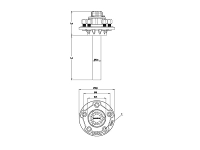 Un-Braked Stub Axle